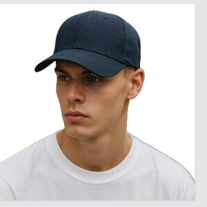 Baseball Hat Cap Mens NWT OS Adjustable Cotton Navy Blue